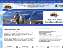 Tablet Screenshot of dubcosolar.com